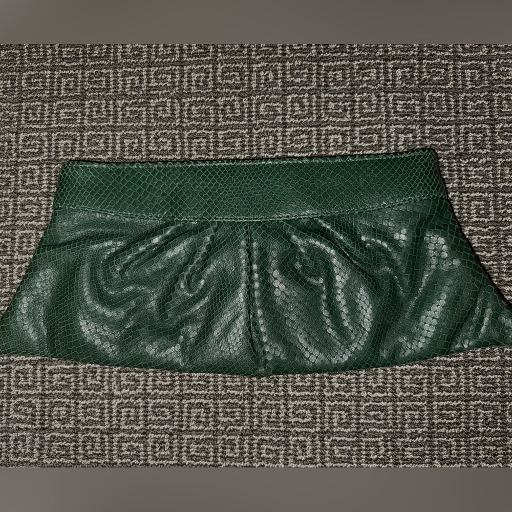 Lauren Merkin clutch- Emerald Snake Print- EUC